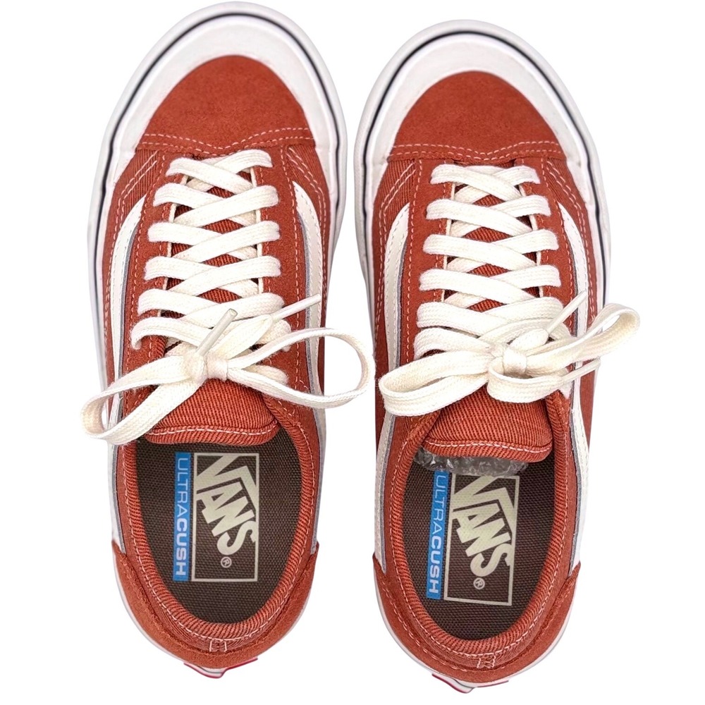 Vans Style 36 Burnt Orange Rust Canvas Suede UltraCush Sneakers Womens 6 Men 4.5 - Picture 4 of 8
